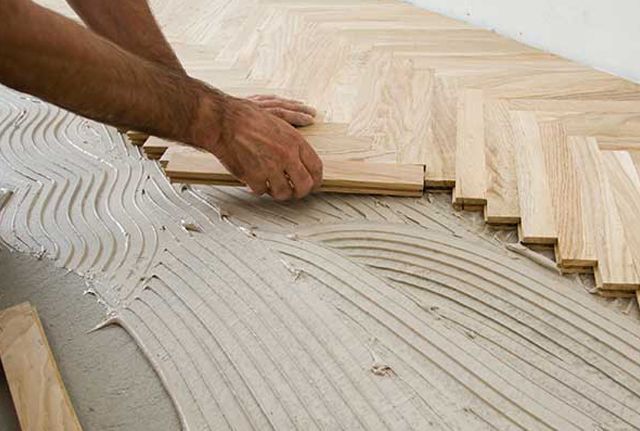 Укладка паркета с грунтовкой